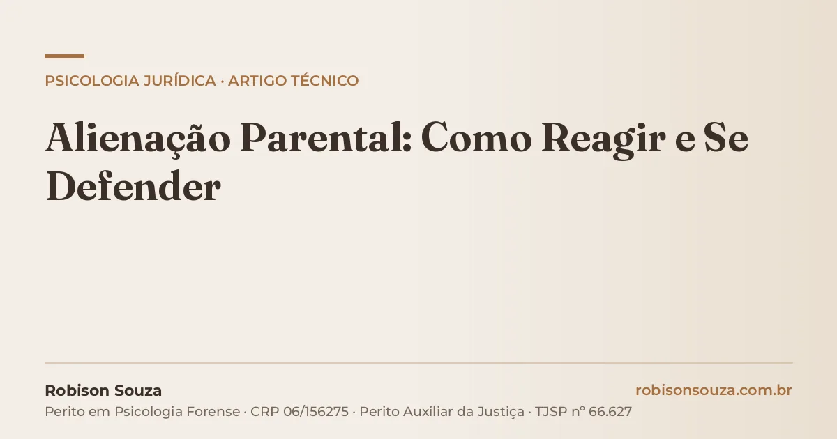 Alienação Parental: Como Reagir e Se Defender