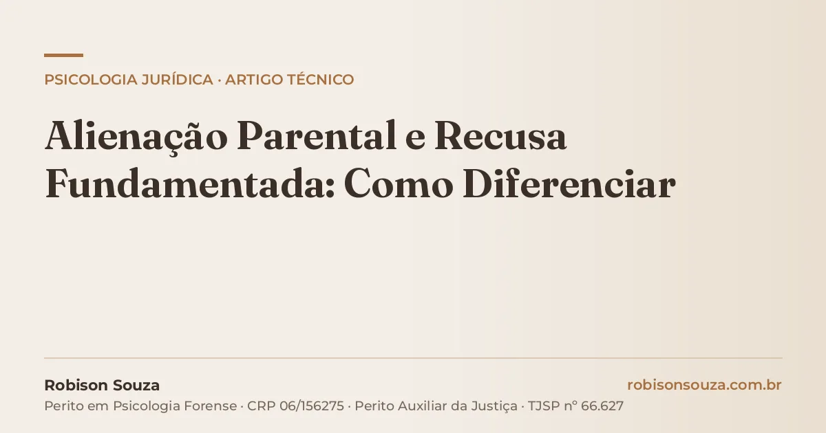 Alienação Parental e Recusa Fundamentada: Como Diferenciar
