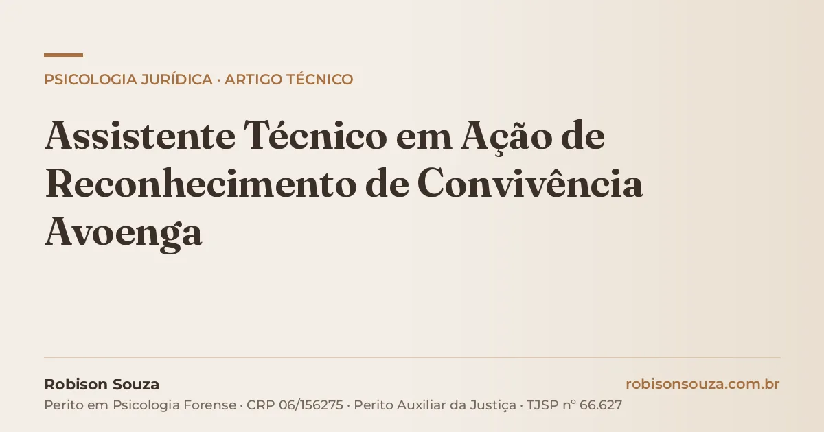 Assistente Técnico em Ação de Reconhecimento de Convivência Avoenga