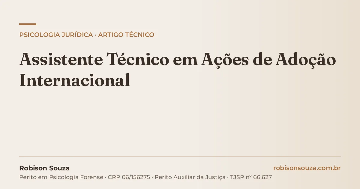 Assistente Técnico em Ações de Adoção Internacional