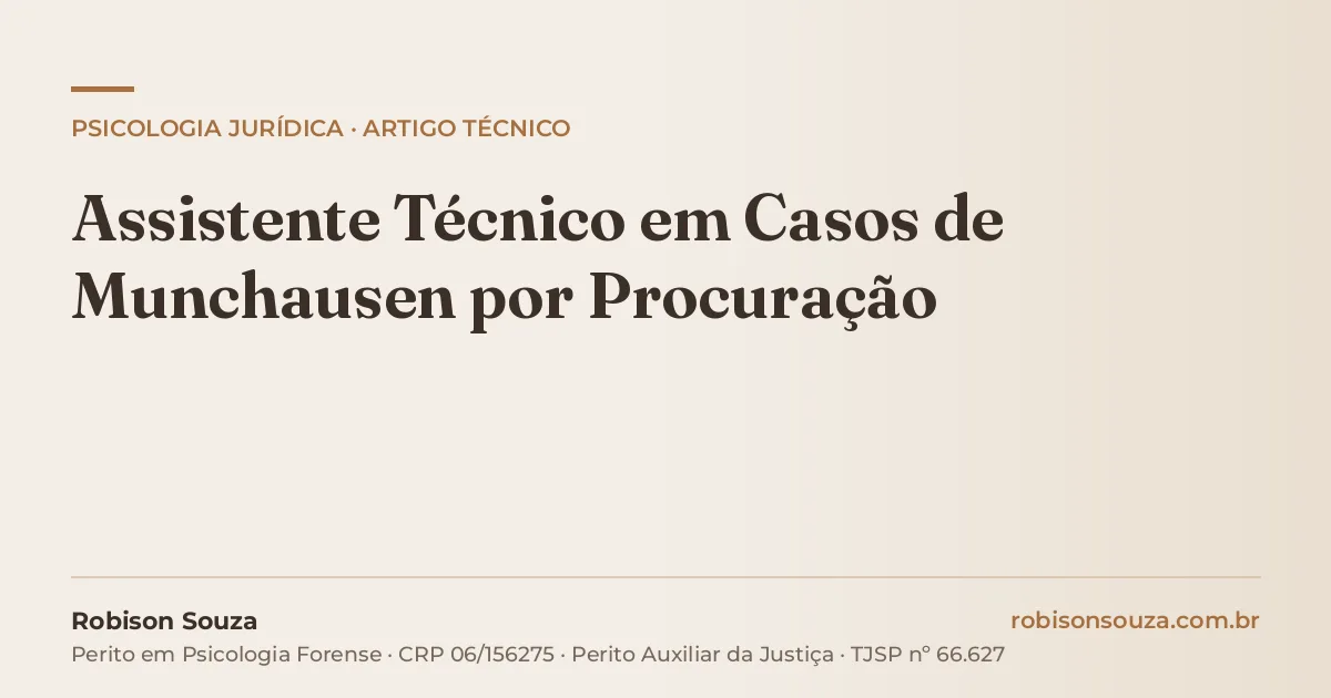 Assistente Técnico em Casos de Munchausen por Procuração