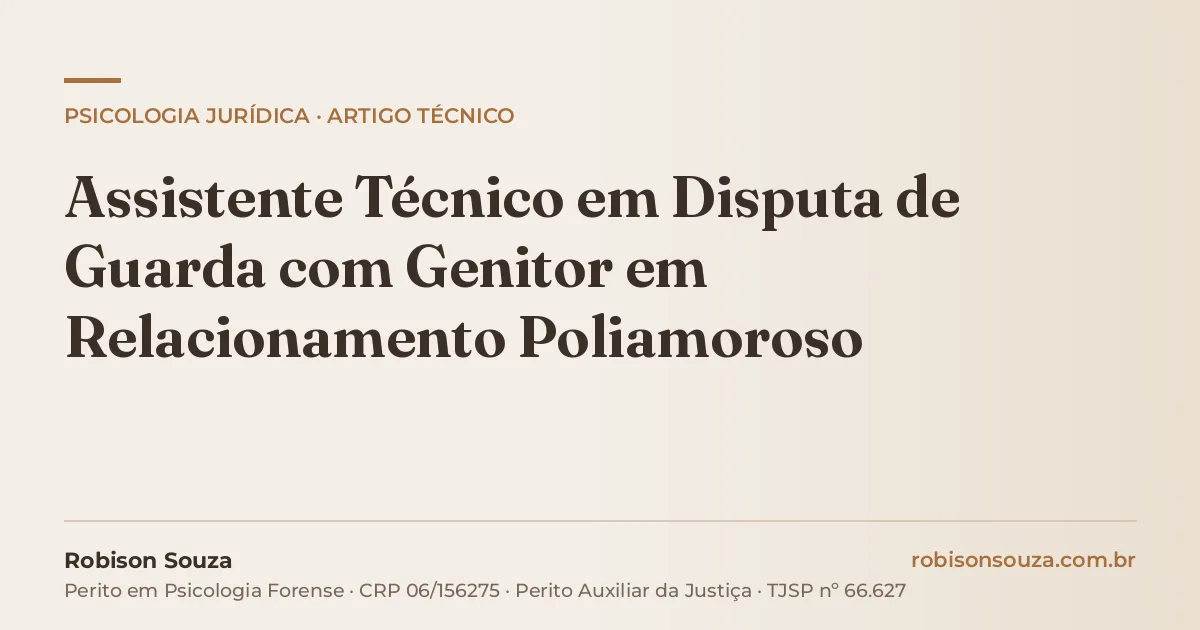 Assistente Técnico em Disputa de Guarda com Genitor em Relacionamento Poliamoroso