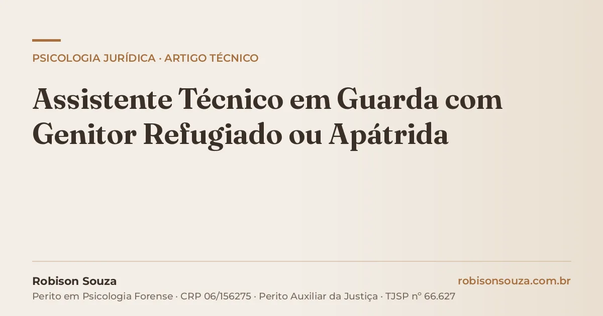 Assistente Técnico em Guarda com Genitor Refugiado ou Apátrida