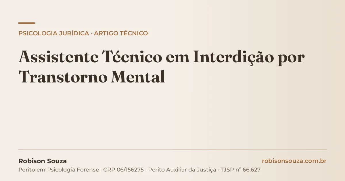 Assistente Técnico em Interdição por Transtorno Mental