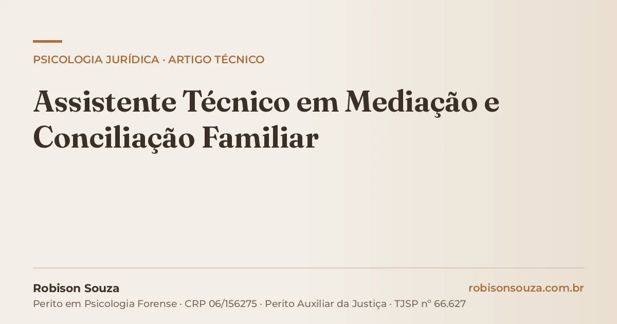 Assistente Técnico em Mediação e Conciliação Familiar