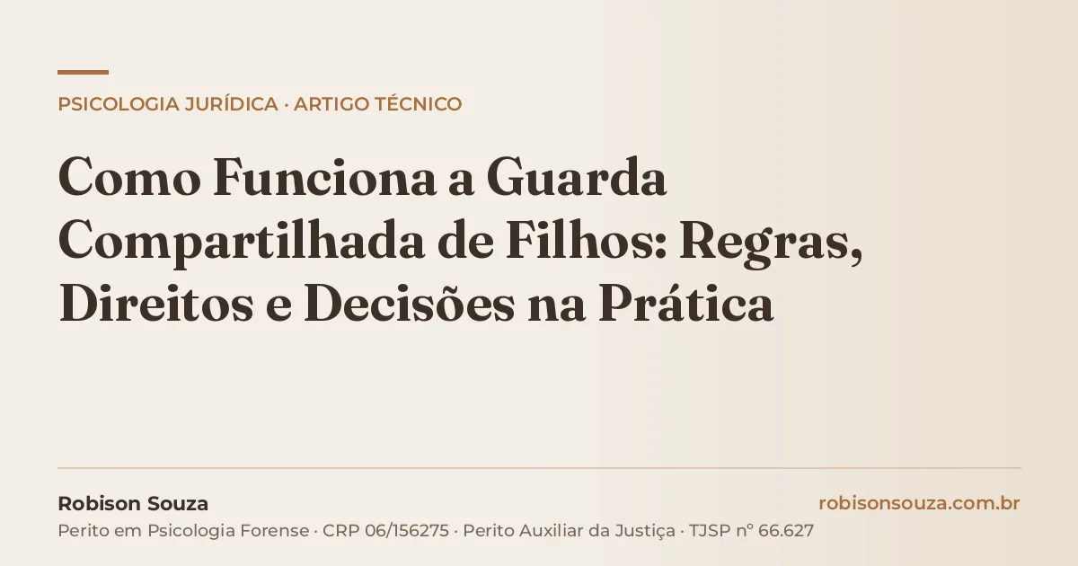 Como Funciona a Guarda Compartilhada de Filhos: Regras, Direitos e Decisões na Prática