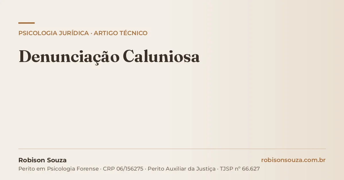 Denunciação Caluniosa