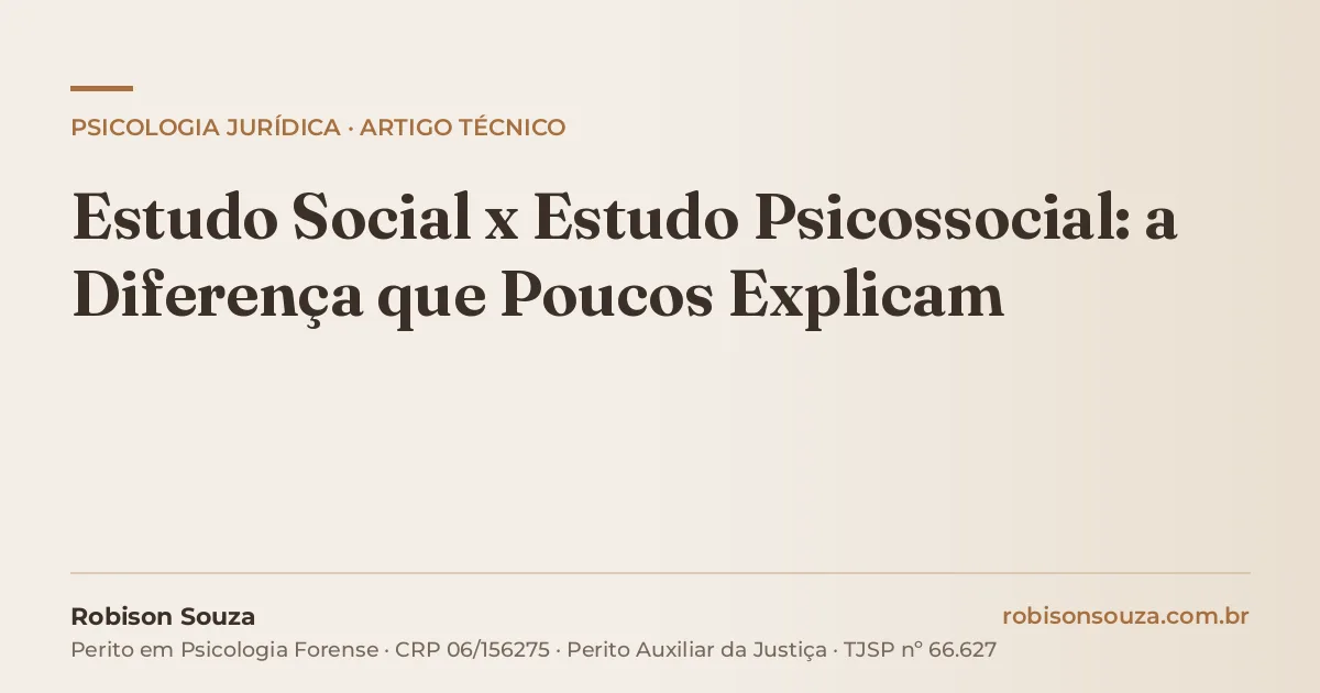 Estudo Social x Estudo Psicossocial: a Diferença que Poucos Explicam