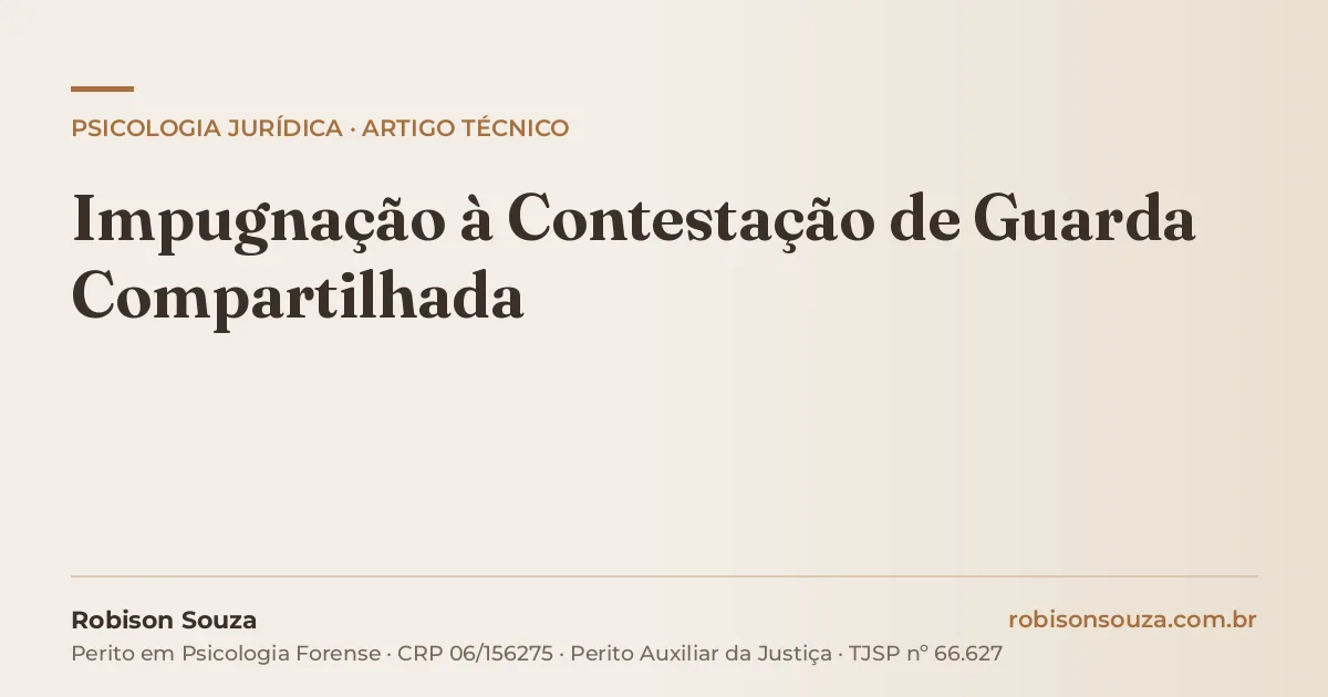 Impugnação à Contestação de Guarda Compartilhada