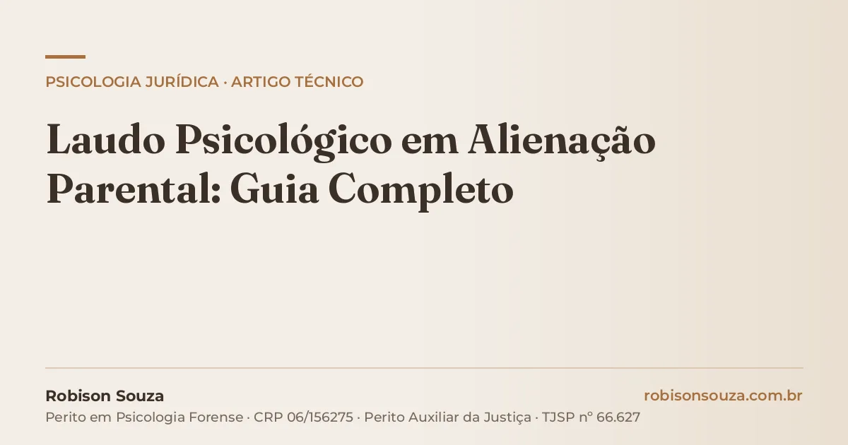 Laudo Psicológico em Alienação Parental: Guia Completo