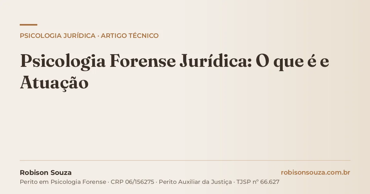 Psicologia Forense Jurídica: O que é e Atuação