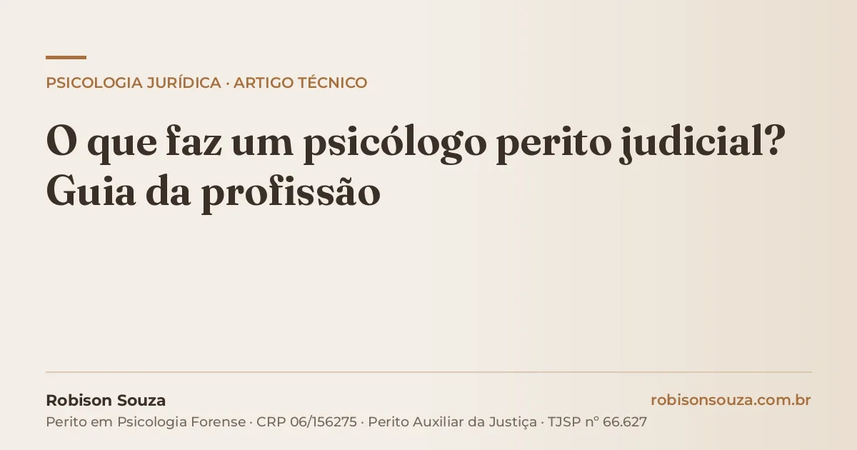 O que faz um psicólogo perito judicial? Guia da profissão