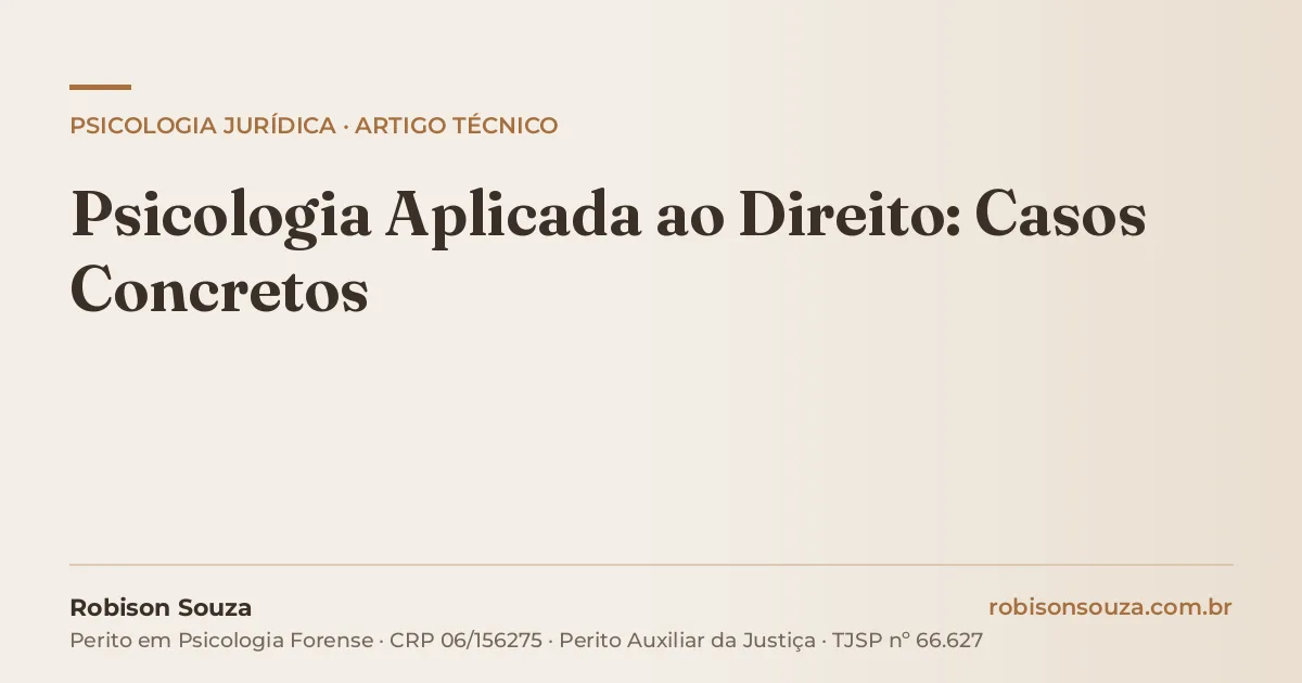 Psicologia Aplicada ao Direito: Casos Concretos