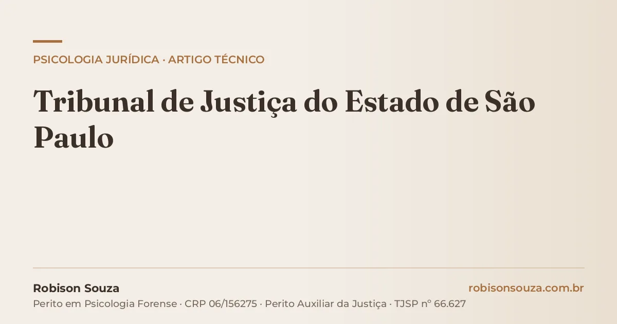Tribunal de Justiça do Estado de São Paulo